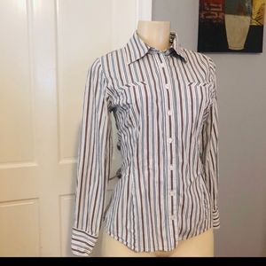 Cabi stripped blouse, long sleeve